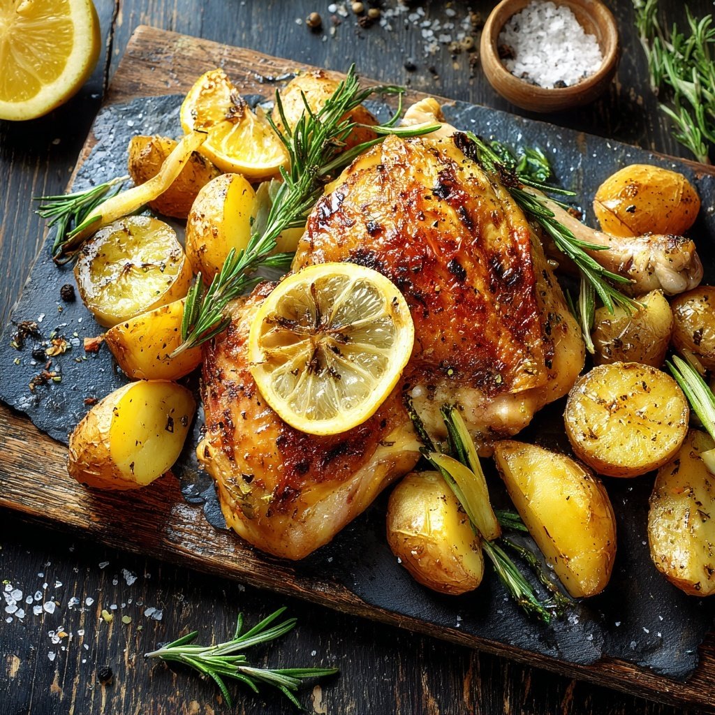 One Pan Lemon Chicken And Potatoes