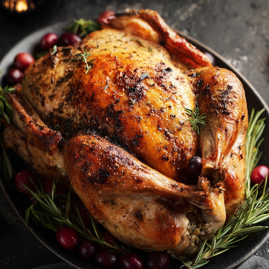 Seasonal & Festive Thanksgiving Herb Stuffed Turkey