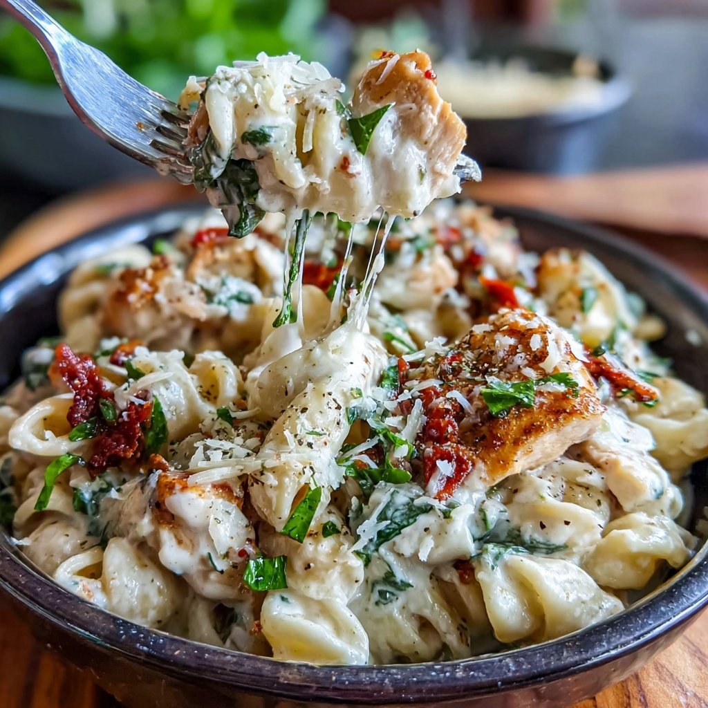 Chicken Pasta With Spinach And Garlic