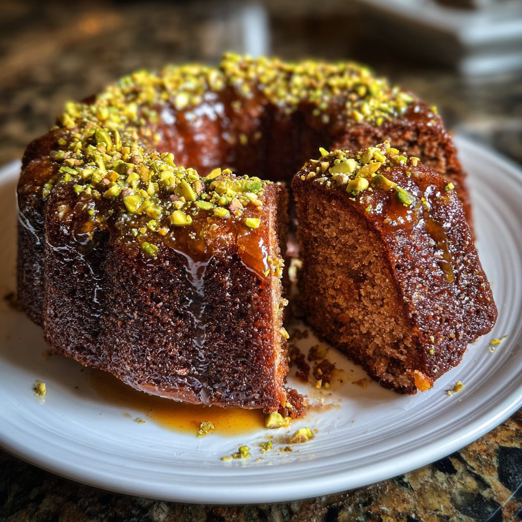 Chocolate Orange Pistachio Snack Cake