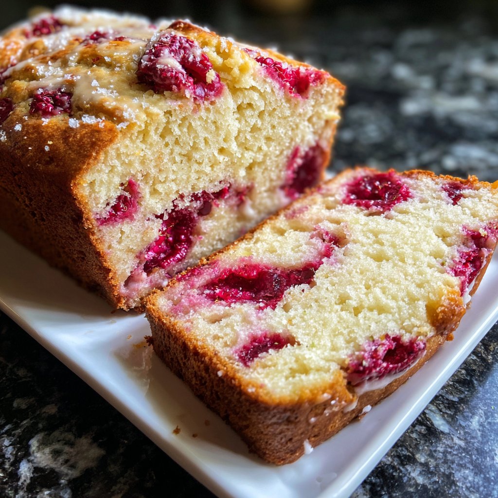 Raspberry Vanilla Yogurt Loaf