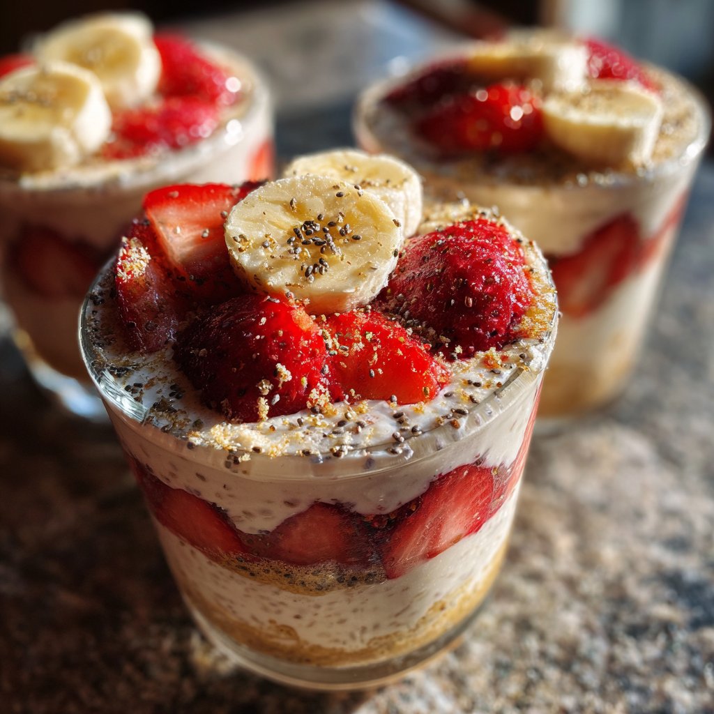 Strawberry Banana Chia Cups