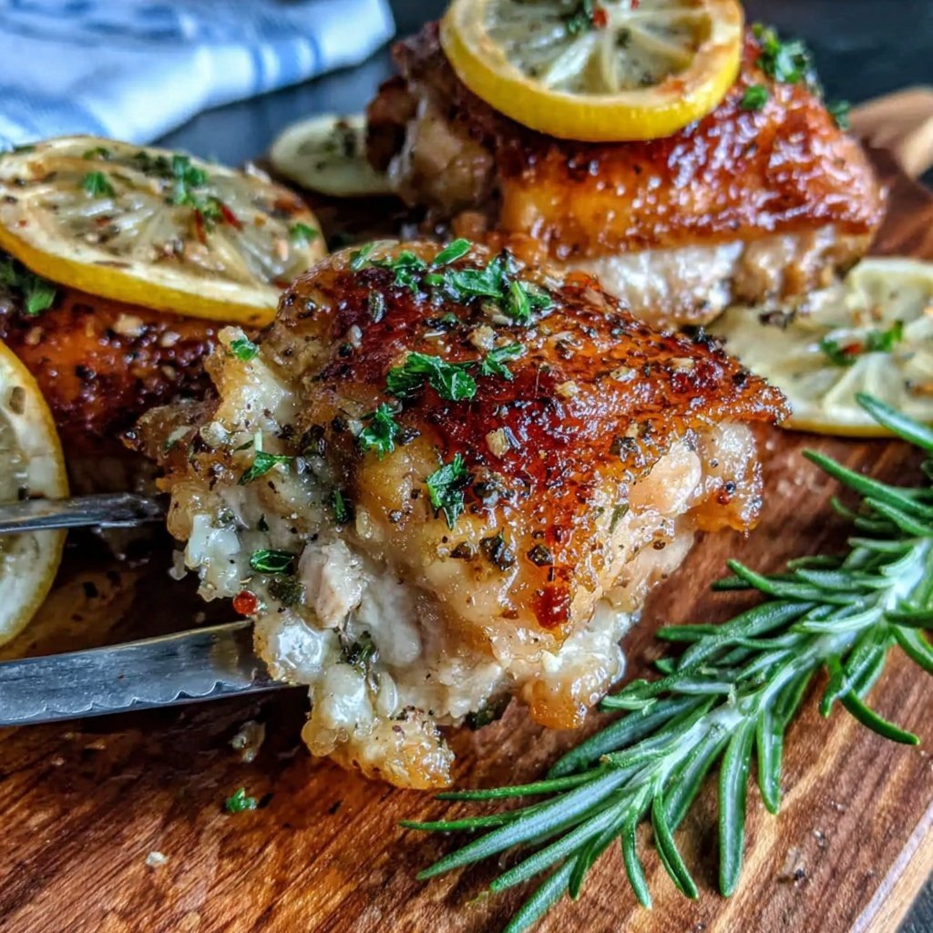 Healthy Lemon Pepper Chicken Thighs