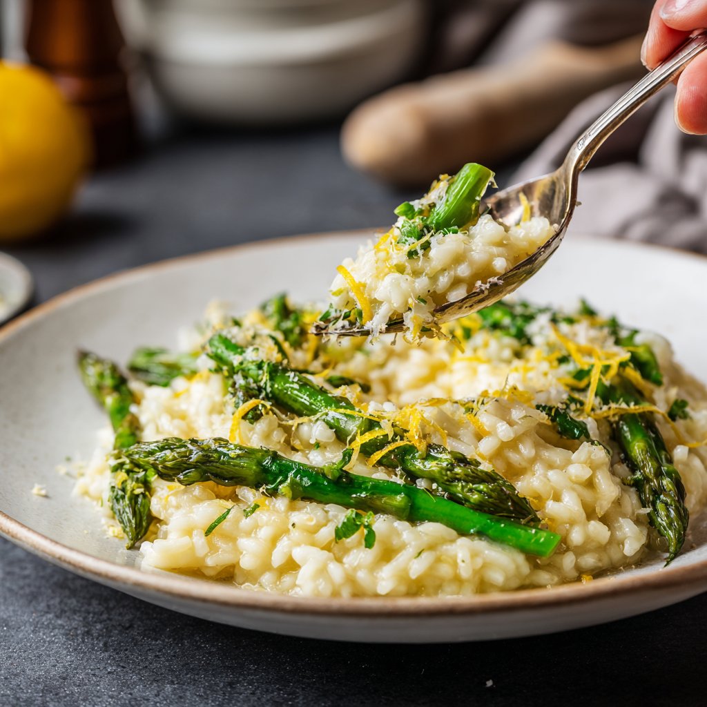 Romantic Asparagus Lemon Risotto
