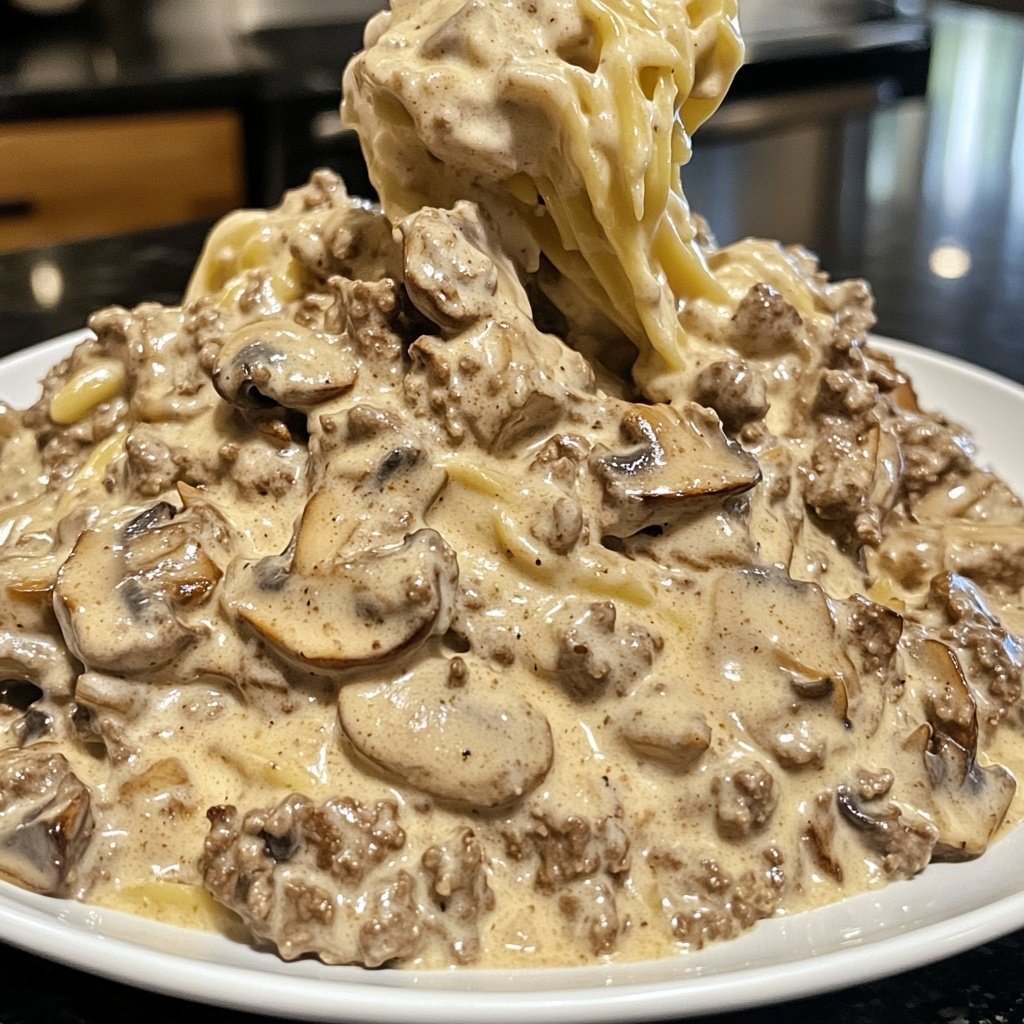 Ground Beef Stroganoff