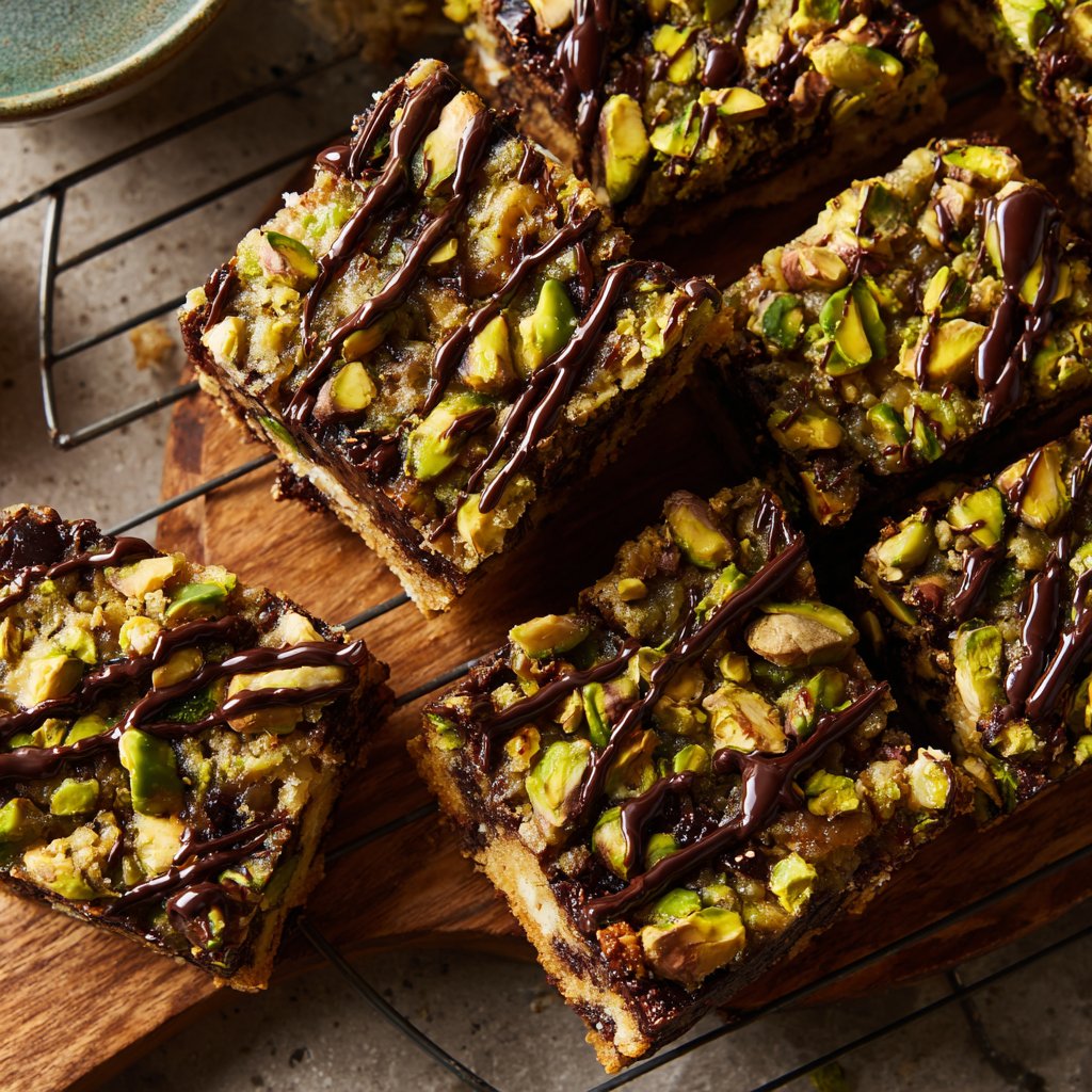 Chocolate Pistachio Breakfast Bars