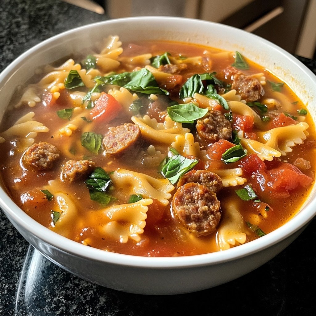 Italian Sausage Pasta Soup