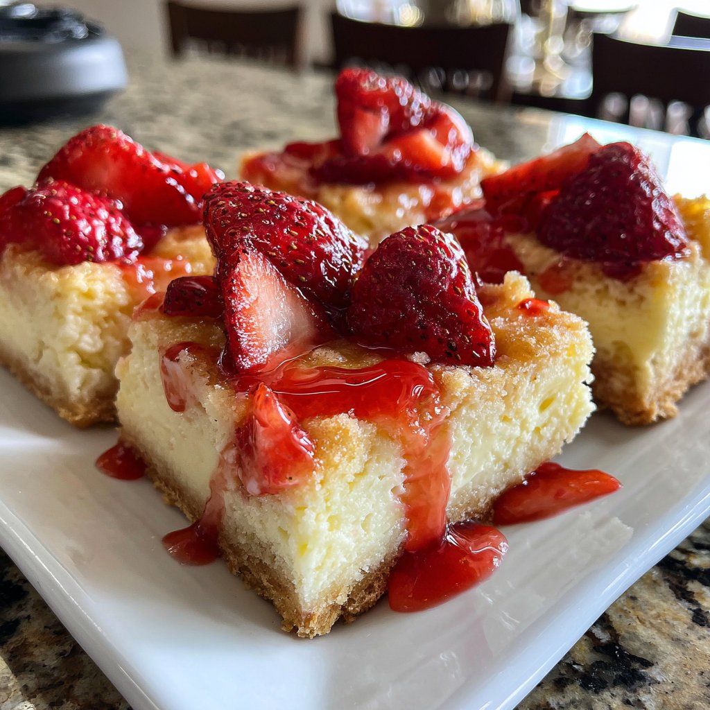 Strawberry Cheesecake Bars No Bake