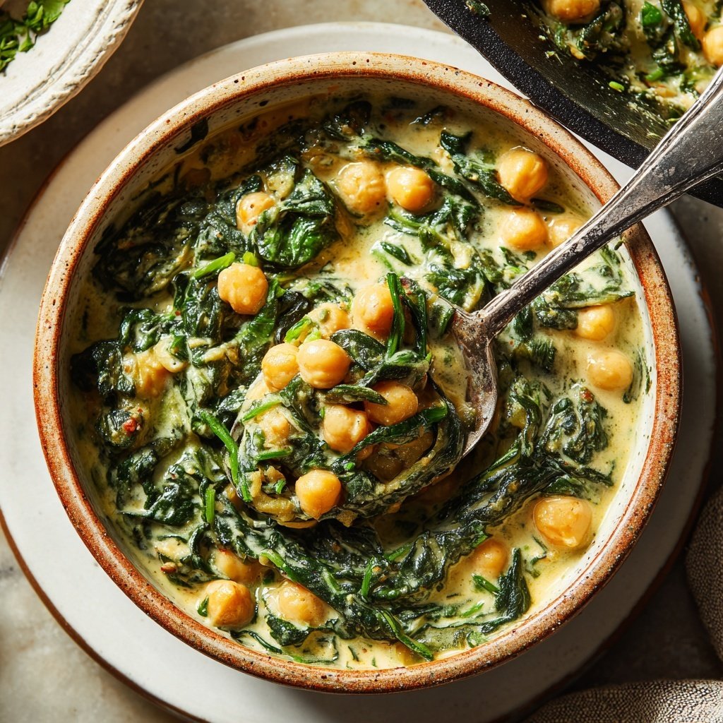 Creamy Spinach Chickpea Stew