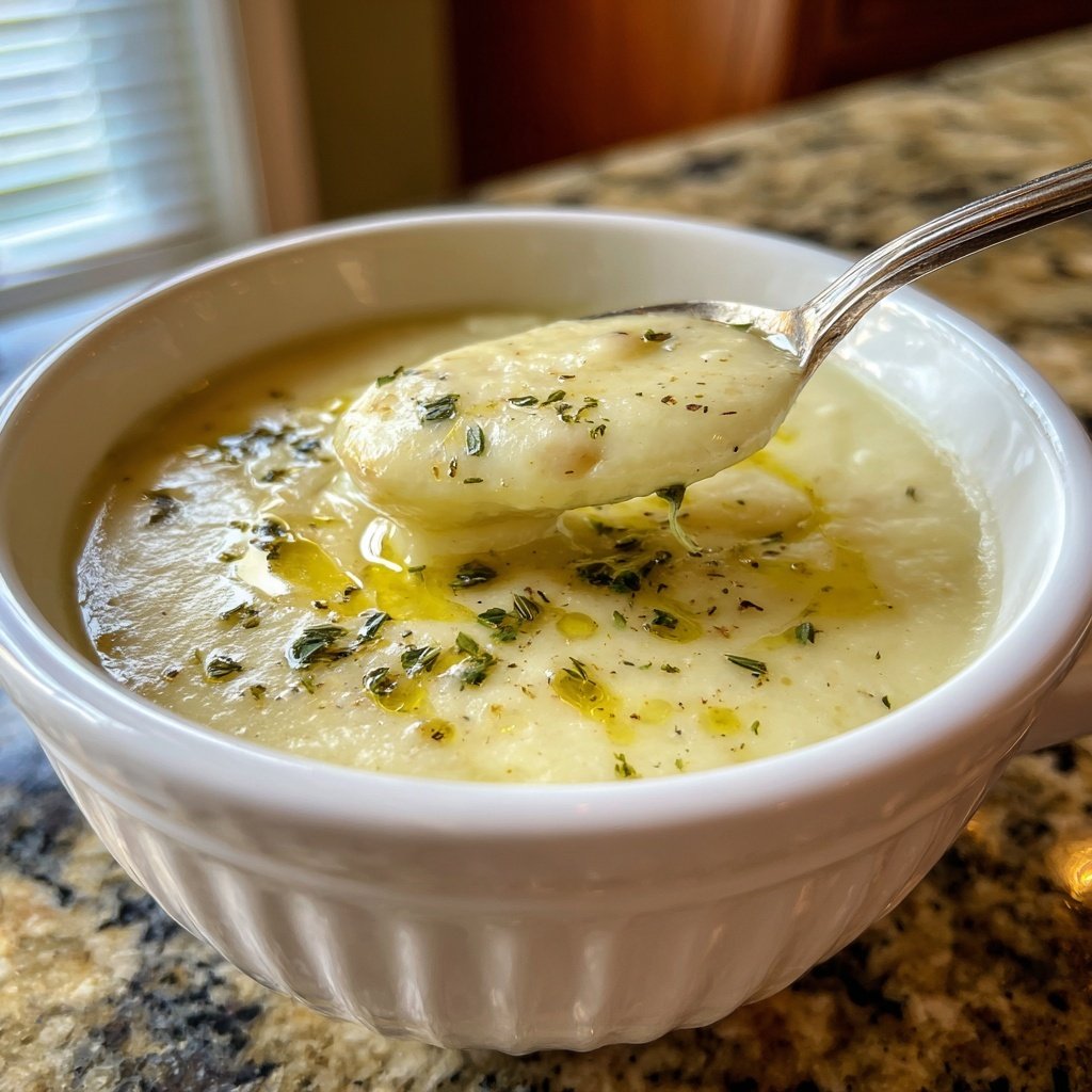Creamy Lemon White Bean Soup Bowl