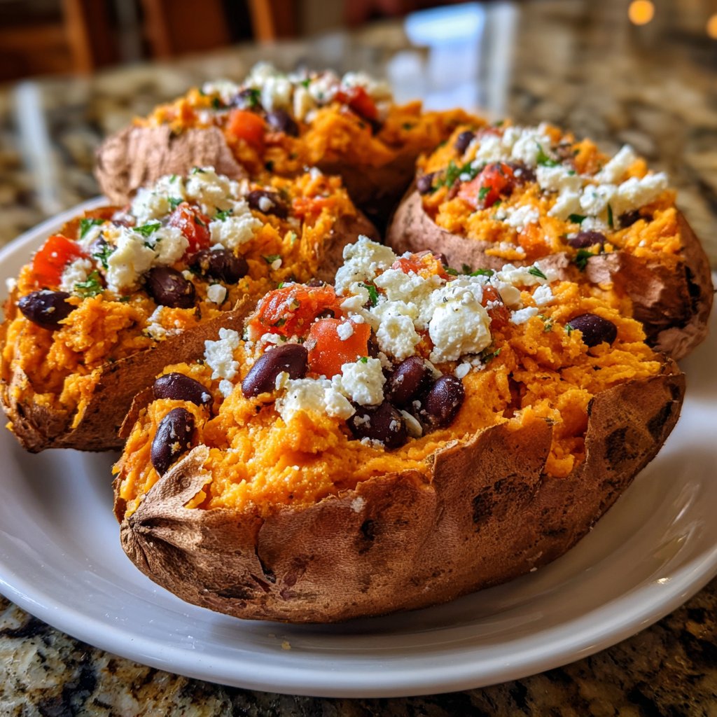 Valentine Dinner Stuffed Sweet Potatoes