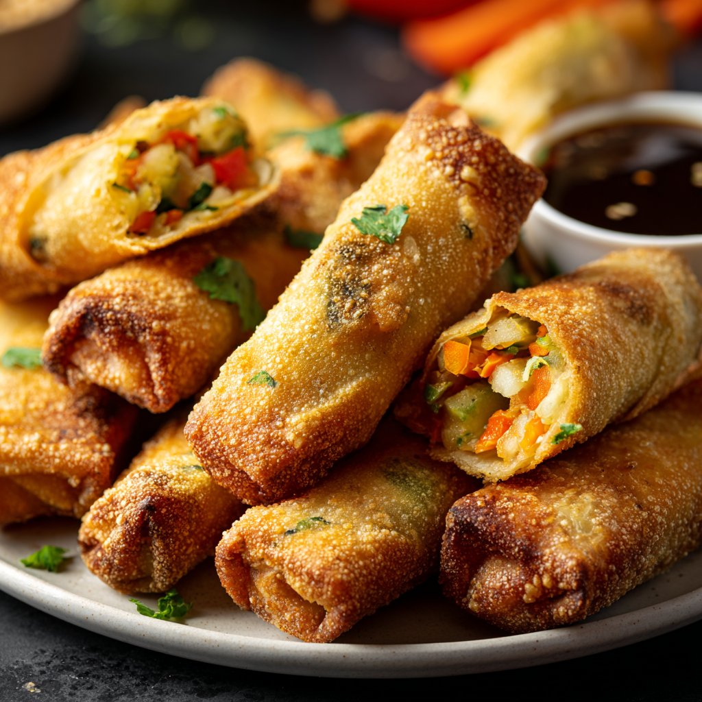 Super Bowl Baked Veggie Egg Rolls