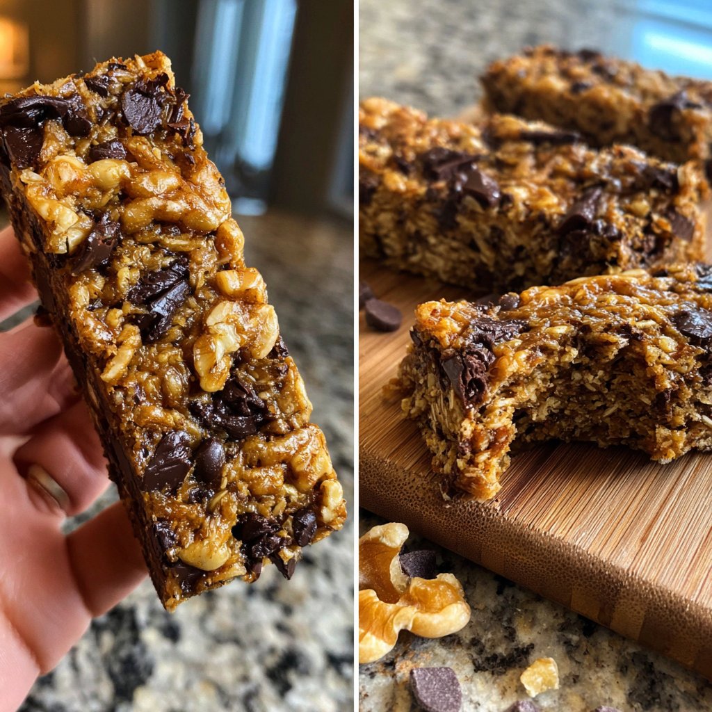 Chocolate Banana Walnut Snack Bars