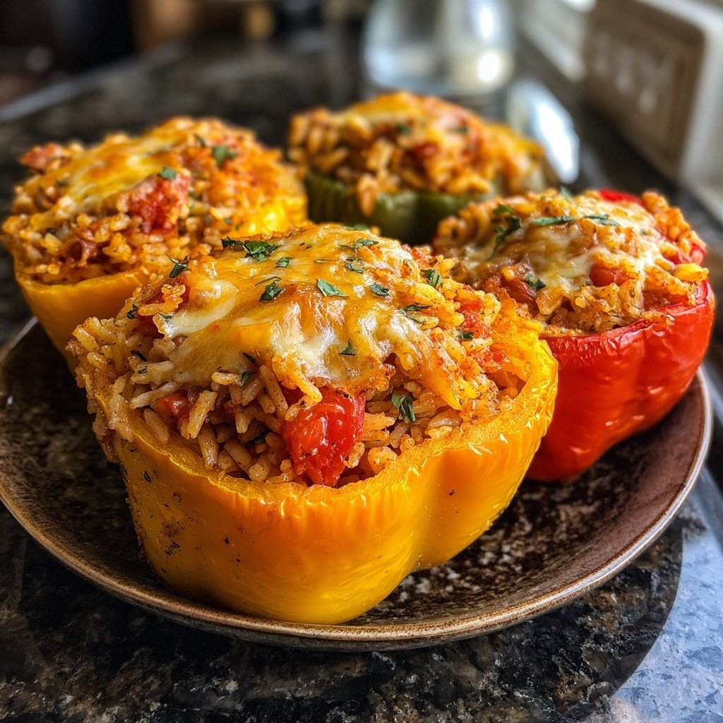 Sunday Stuffed Bell Peppers with Rice